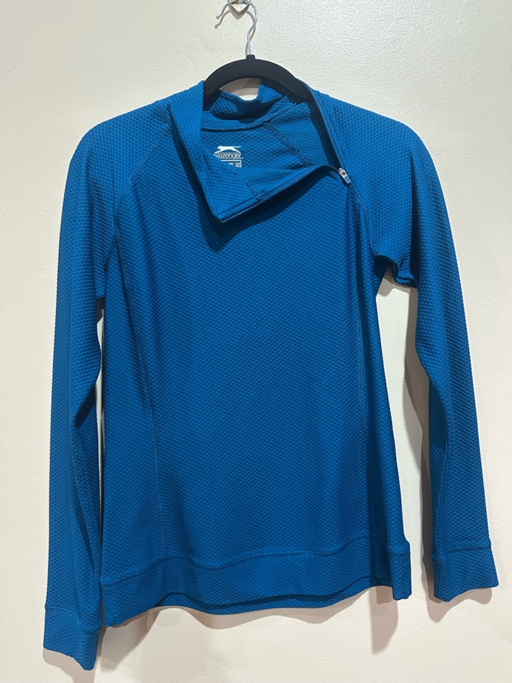 Slazenger Teal Blue Long Sleeve Athletic Golf Top